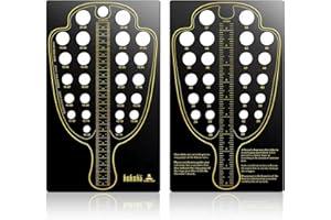 Benpaoba 4 Pack Cigar Accessories Measures Tool Kit Ring and Lenght Measurement Diameter Size Cigar Friends Must Product Tool Suitable Cigar Cutters V Cut (BlackWhite), 12x8 Inch