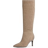 Easyfox Knee High Boots Women Pointed Toe Tall Boots 3 In Stiletto High Heel Long Boots Side Zipper Dress Knee High Boots