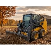 Wolfequip 84" Width 6 Way Bulldozer Dozer Blade for Skid Steer Attachments, &plusmn;30&deg; Angle &amp; &plusmn;10&deg; Tilt, Bolt-On Edge, Ideal for Heavy Duty Construction Landscaping​ Universal for Skid Steer Loaders