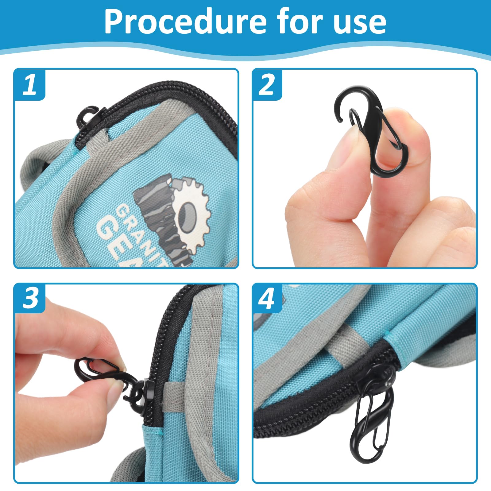 Phinus Lock Combo, Total 21PCS Clips Anti-Theft, Locks Anti-Theft for Luggage, Clothing, Backpacks, Boots, Purses, Travel Outdoor Sports(Black, Silver, Gold)