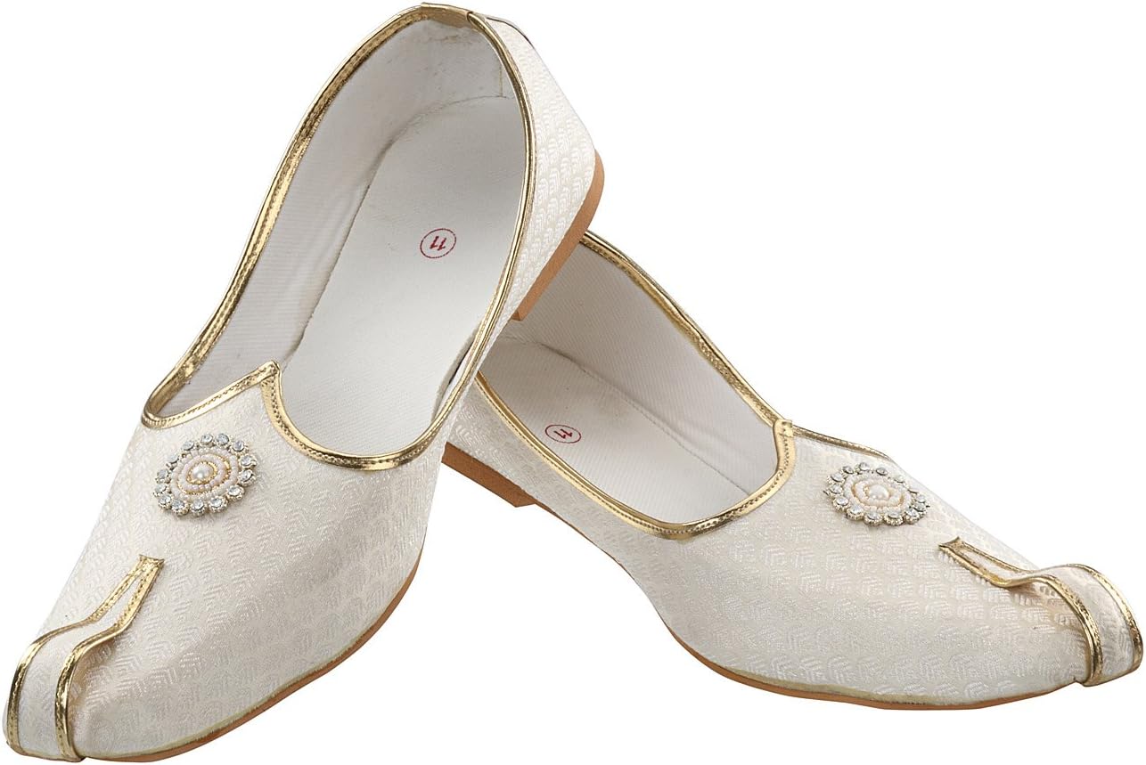 Men's Sherwani Shoes Pakistani Shoes Padhani Shoes Lahori Cream Nagra Jutti
