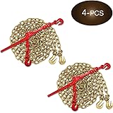 DC Cargo Mall 3/8” Grade 70 Chain and Lever Load Binder Kit | Includes (2) Lever Binders and (2) Transport Chains | 6,600 lbs