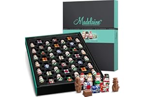 THE MADELAINE CHOCOLATE COMPANY Madelaine Christmas Chocolate Gift Box - Large Box of Milk Chocolates for Christmas Gift Baskets - 45 Assorted Pieces Holiday Treats - Corporate, Teachers & Coaches Holiday Gifts