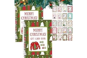 Merry Christmas! Gift Card Book, DIY Spiral Bound Merry Xmas Gift Card Book, Xmas Gift Card for College Survival Booklet, 5x7