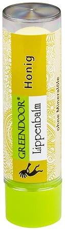 Greendoor Lippenbalsam Honig, Lippenpflege-Stift mit BIO Jojobaöl, Naturkosmetik Lip-Butter, natürlicher Lippen-Balm, Natur P