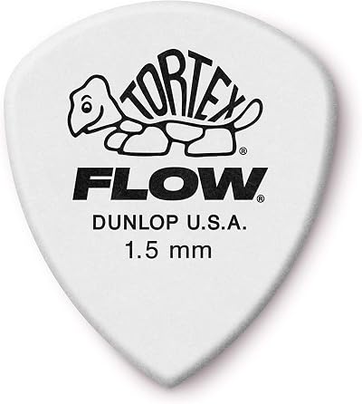 Dunlop Tortex Flow Picks 1.50 mm White Set of 12 Jim Dunlop