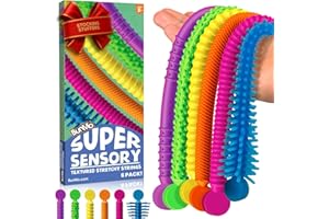 BUNMO Stocking Stuffers for Kids - Stretchy Sensory Strings - Sensory Toys for Kids - Toddler Stocking Stuffers - Hours of Fun - Super Sensorial - 6 Pack