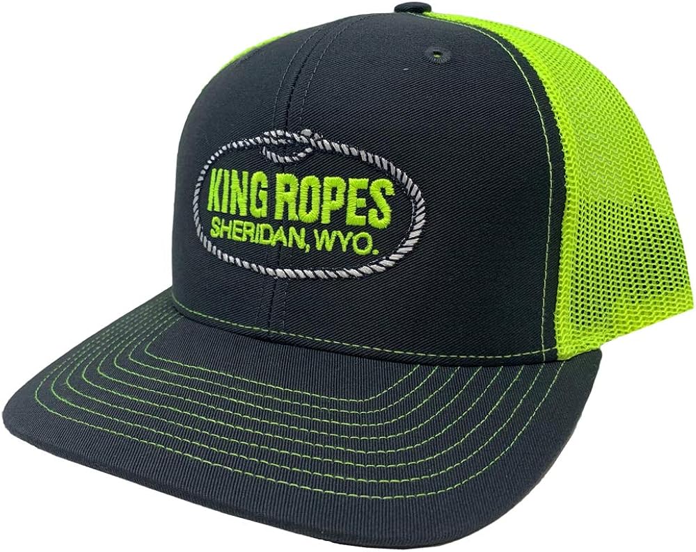 King Ropes 6Panel Mesh Back Adjustable Snapback Trucker Hat (Grey/Neon