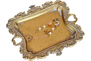 LuHeToz Ring Holder Jewelry Dish, Gold Trinket Tray for Rings,Wedding Gift for Women