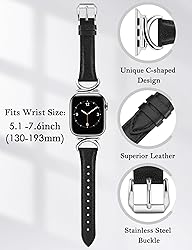 Minyee Leather Band Compatible with Apple Watch