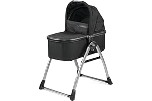 Bassinet with Home Stand for Ypsi-Veloce-Vivace, True Black (Black)