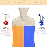 Abnaok Long Hot Water Bottle with Soft Cover for Neck & Body Relief view 6