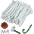 RAINFLOW Pipe Cleaners Craft Supplies - Chenille Stems Fuzzy Craft Wire for Handicrafts Twisting Stick DIY for Craft Bouquets Animals Halloween Christmas Easter Birthday 200 PCS (White)