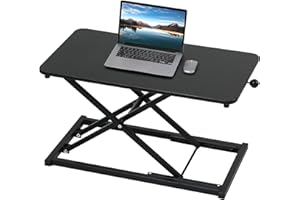 DEKHAOXE Height Adjustable Standing Desk Converter,Computer Keyboard Stand for Desktop,Keyboard Riser for Stand Up Desk Riser,Computer Workstations for Laptop and Single Monitor Office Use,Size 23.6 Inch