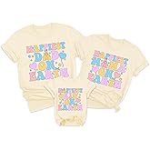 Matching Shirts for Family Happiest Dad Mom Baby on Earth Tshirt Summer Casual Vacation Short Sleeve Top