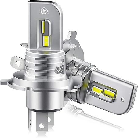 Amazon 令和3年最強ファンレス Feison H4 H19 共用 Led ヘッドライト Hi Lo 車検対応 60w 12v車対応 ハイブリッド車 Ev車対応 ホワイト 6500k ファンレス Ledバルブ 2個入 3年保証 Ledバルブ 車 バイク