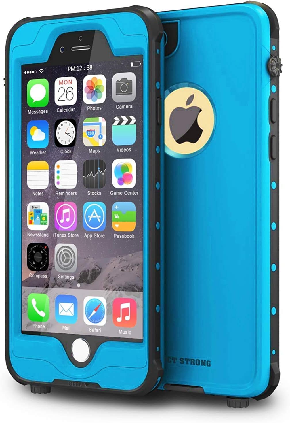 ImpactStrong iPhone 6 Plus Waterproof Case (5.5-Inch Version) [Fingerprint ID Compatible] Slim Full Body Protection for Apple iPhone 6 Plus & 6s Plus (5.5 Inch) - .PRO Sky Blue