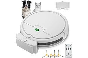 ENCHE Robot Vacuum Cleaner,2900 Strong Sunction Robot Vacuum with Washable HEPA Filter,Long Run Time,Remote Control,Self-Charging Robotic Vacuum Cleaner for Carpet Pet Hair