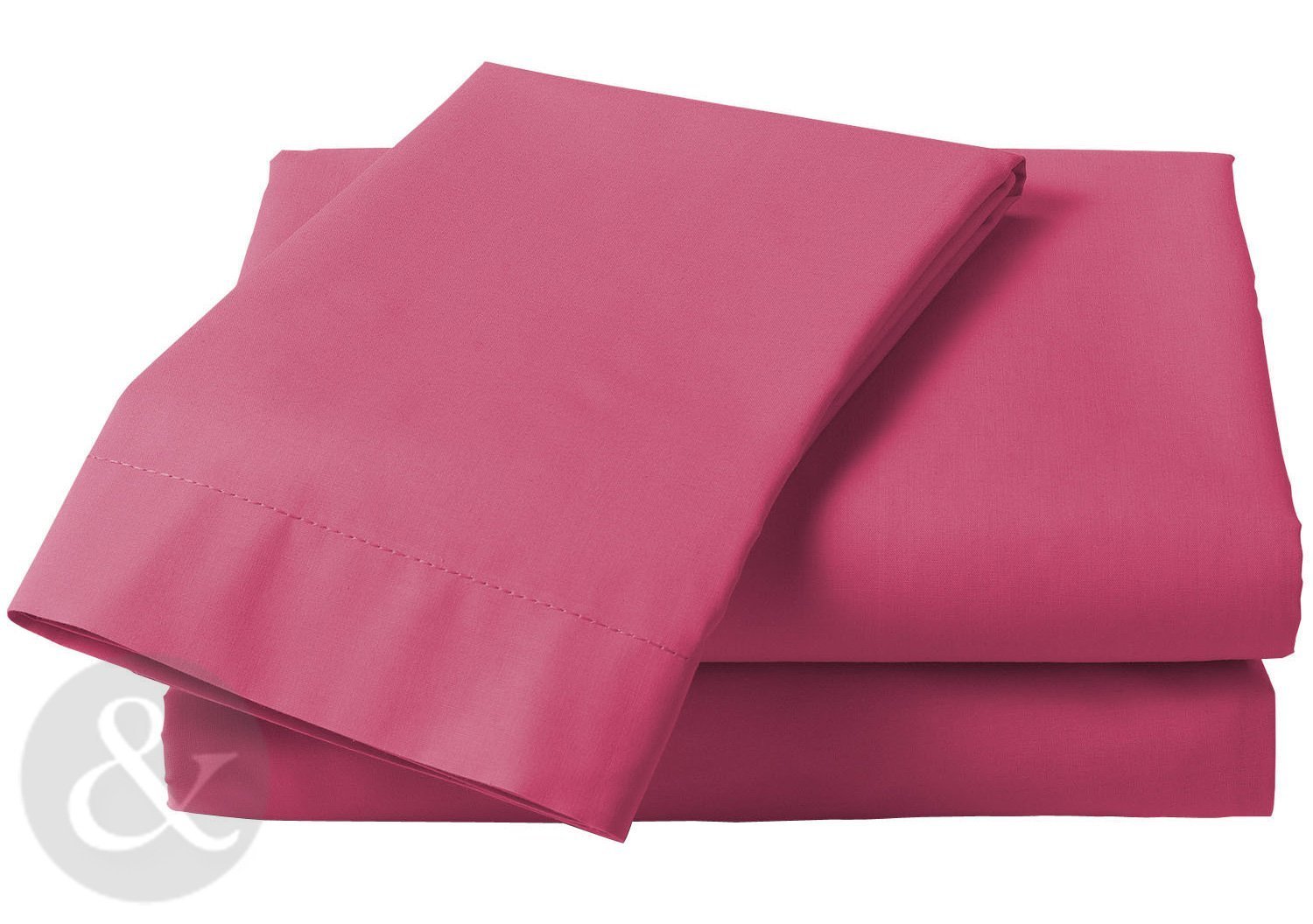 Glamptex Essentials Flat Sheet Poly Cotton Single, Double, King, Super King Flat Bed Sheet (King, Fuchsia)