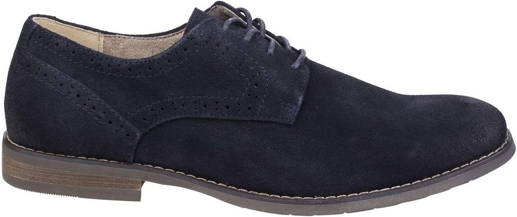Amazon ハッシュパピー メンズ Sean スエードシューズ 紳士靴 カジュアル プレーントウ 男性用 9 Uk ネイビー Hush Puppies ハッシュパピー レースアップシューズ