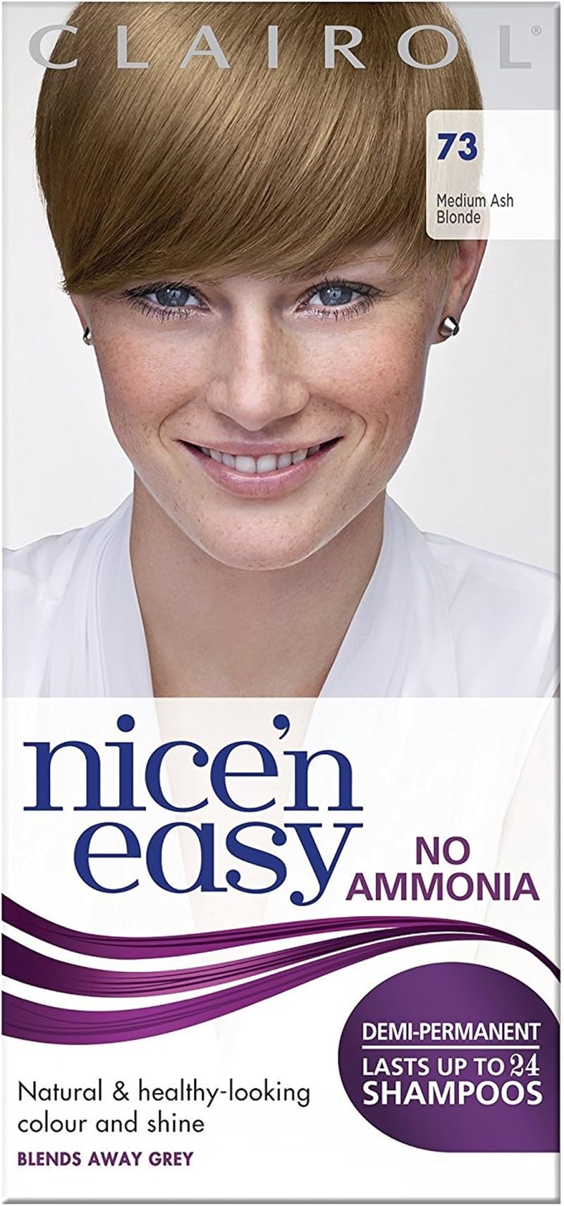 Clairol Nice'n Easy No Ammonia 73 Ash Blonde Semi-Permanent Hair Dye 1 Count