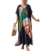 Bsubseach Kaftan Dresses For Women Petite Plus Size Caftan Swim Cover Up For Women Maxi Beach Dress