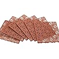 Collections Etc Interlocking Patio 11-1/2" Square Tile Flooring - 6 Piece Set - Easy to Install, Terracotta