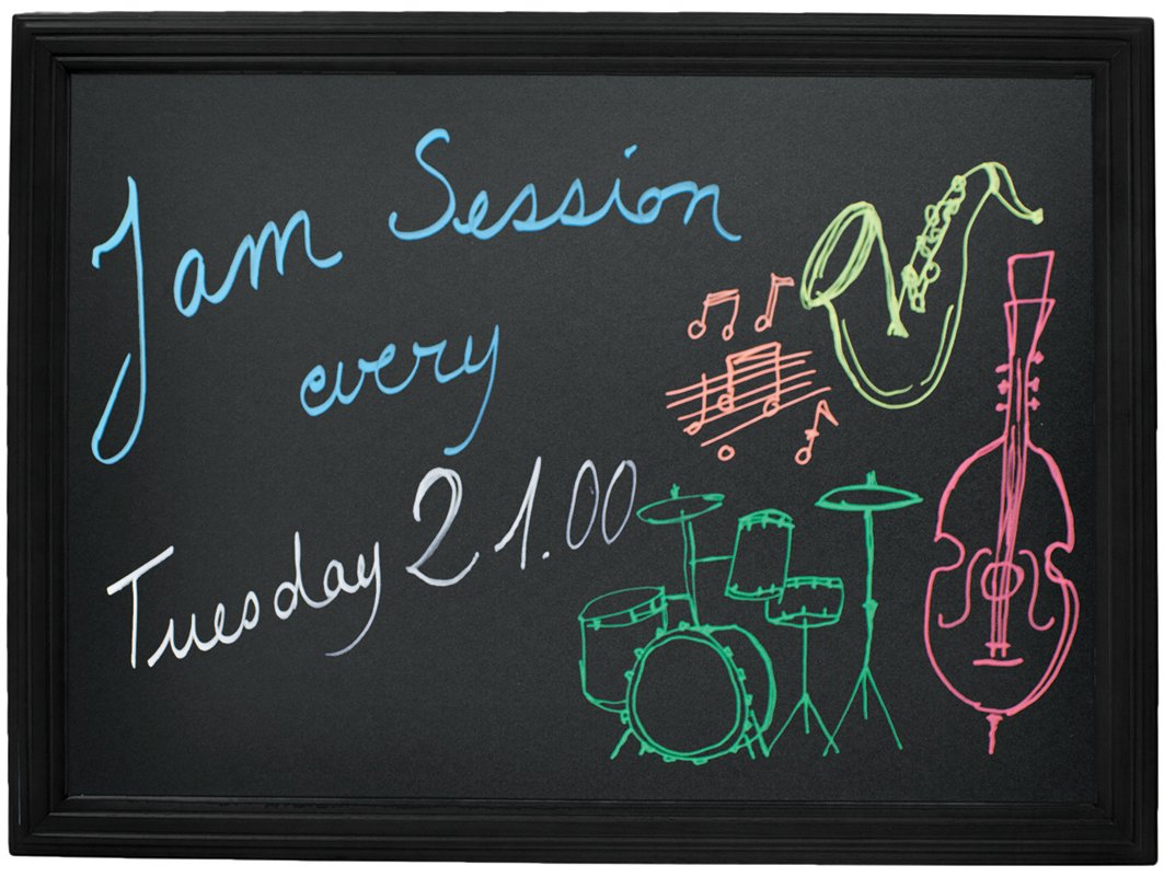 Securit 60 x 80cm Lacquered Finish Wall Chalk Board - Black โ image 1