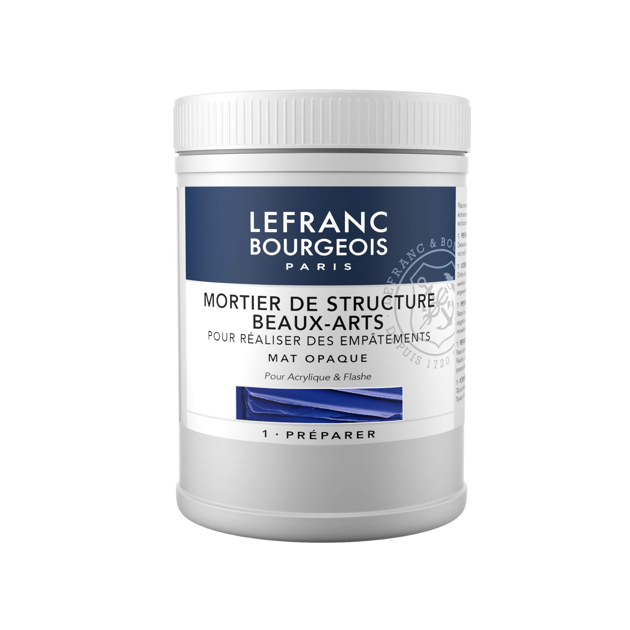 Lefranc & Bourgeois 300676 Artist Modelling Paste/Textured Highlight Impasto Matt Opaque Can Be Mixed with Acrylic Colour 500ml Pot — image 1