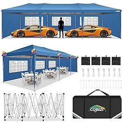 COBIZI 10x30 Pop Up Canopy Tent with Removable