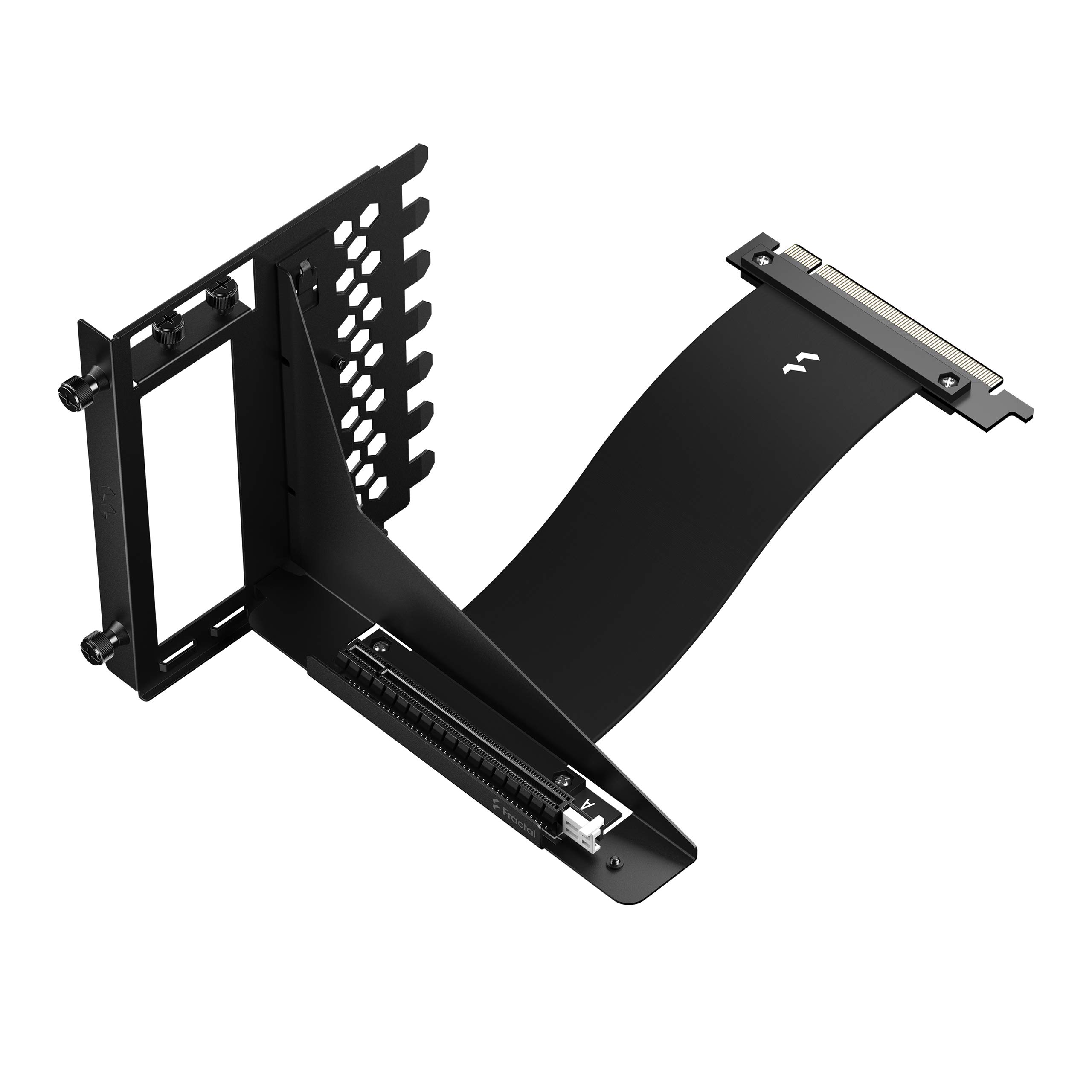 Fractal Design Flex B-20 PCIe Vertical Riser with Bracket, Full-Length GPU Support, PCIe 3.0 x16, Easy Mounting System, 20 cm Cable