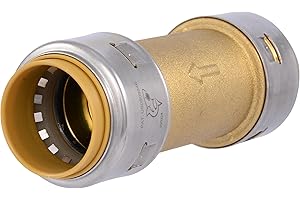 SharkBite Max 1 Inch Check Valve, Push to Connect Brass Plumbing Fitting, PEX Pipe, Copper, CPVC, PE-RT, HDPE, UR2020A