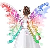 maysida Electric Fairy Wings for Girls, Light Up Moving Butterfly Wings with LED Lights and Music, Toy for Kids as Halloween Valentine Birthday Christmas Party Costume Princess Cosplay Dress Up Gift
