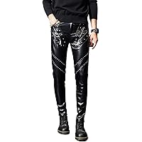 Amazon.com: Idopy Men`s Rock Punk Hip Hop Faux Leather Motocycle