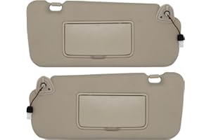 CRAZYPARTS Driver & Passenger Side Sun Visor Compatible with Nissan Murano 2009 2010 2011 2012 2013 2014 Sunshade Replacement # 96401-1AA1B 96400-1AA1B(Beige)