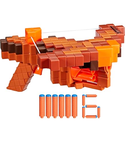 Hasbro Nerf MicroShots Minecraft Ghast Mini Blaster, Minecraft Ghast Mob, comprend 2 fléchettes Nerf Elite officielles, poignée d'amorçage extractible, F4421
