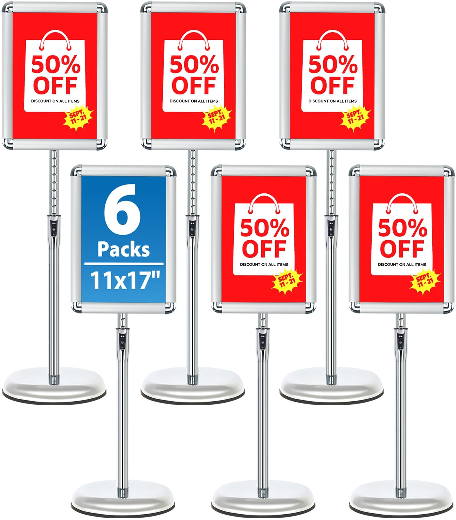 VAIIGO Sign Holder Stand 11x17 Inch - 6Packs Floor