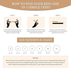 Canboer Gold Stackable Statement Rings for Women