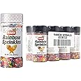 Badia Rainbow Sprinkles 3 oz (Pack of 8) – Colorful Topping for Ice Cream, Cakes, Cookies, Cupcakes & Desserts – Sweet Decoration for Baking