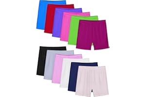 RUISITA Resinta 12 Packs Toddler Girl Biker Shorts Kids Bike Cartwheel Shorts Breathable Under Dress Safety Dance Shorts