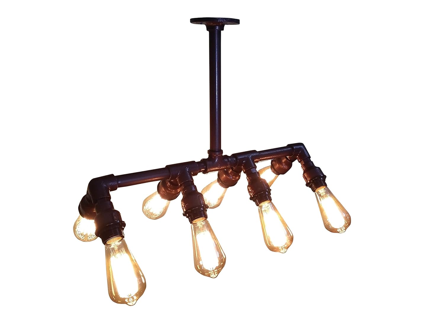 Buy Amber Lights Metal 8 Bulb Angular Retro Vintage Chandelier