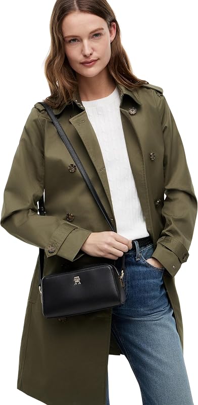Damen Crossbody Bag Tasche Grace mit Reißverschluss, Schwarz (Black), Einheitsgröße