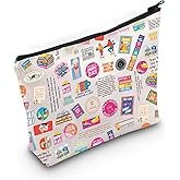 VAMSII Book Lover Gift Book Club Makeup Bag Book Fan Cosmetic Bag Romance Reader Gift Bookish Merch