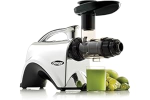 Omega Juicers NC900HDC Juicer Extractor and Nutrition Center Creates Fruit Vegetable and Wheatgrass Juice Quiet Motor Slow Ma
