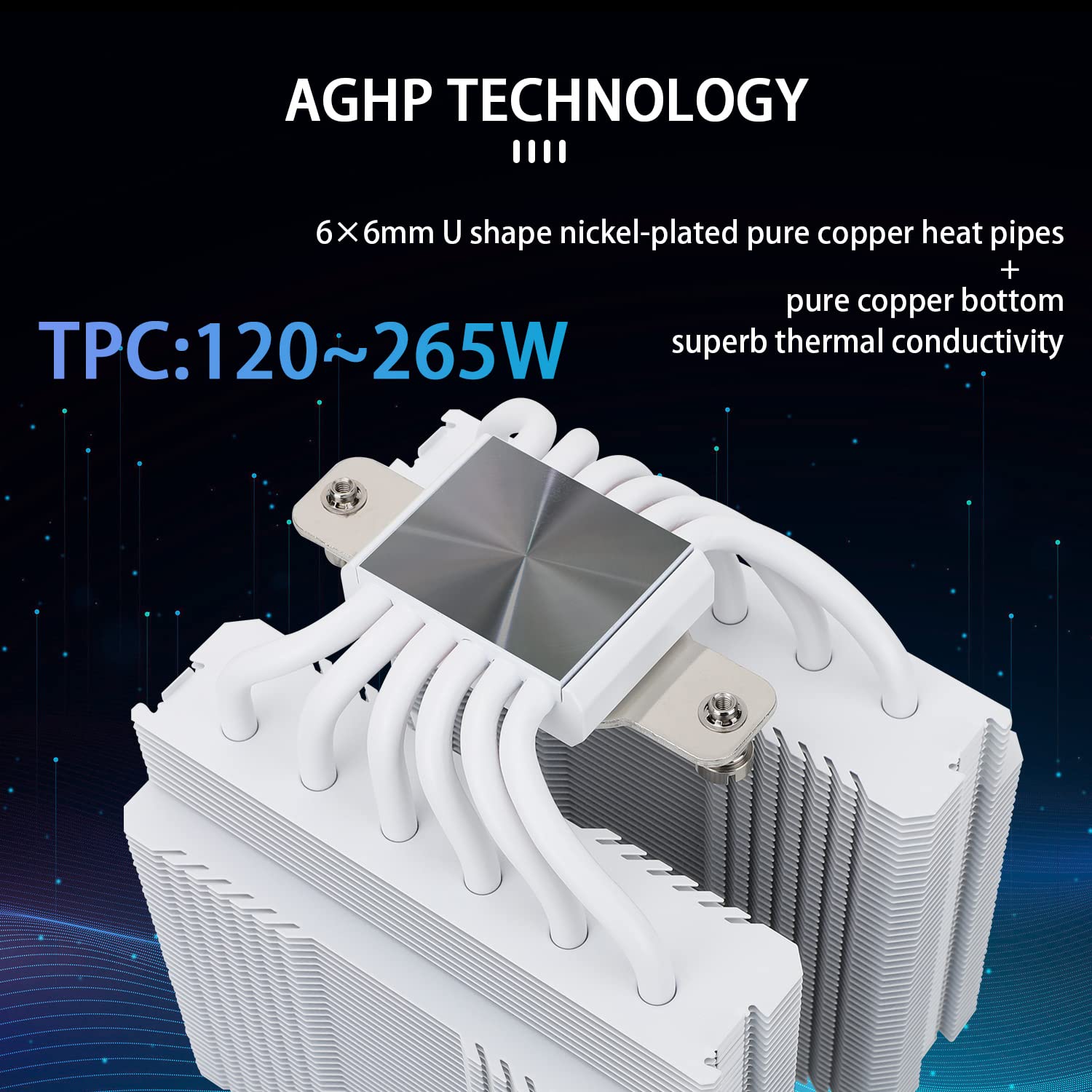 Thermalright Peerless Assassin 120 SE ARGB White CPU Air Cooler,6 Heat Pipes Cpu cooler,Dual 120mm TL-C12CW-S PWM Fan,Aluminium Heatsink Cover,AGHP Technology,for AMD AM4/AM5 Intel 1700/115X/1200/1851