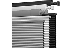 Boolegon No Drill No Tools Cellular Shades Top Down Bottom Up Honeycomb Blinds Blackout Cordless Window Blinds Easy to Install Cellular Shade for Windows,Blackout-Light Gray,39" W x 56" H