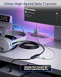 Maxonar [Next-Gen Chip VR Charging Link Cable 16FT