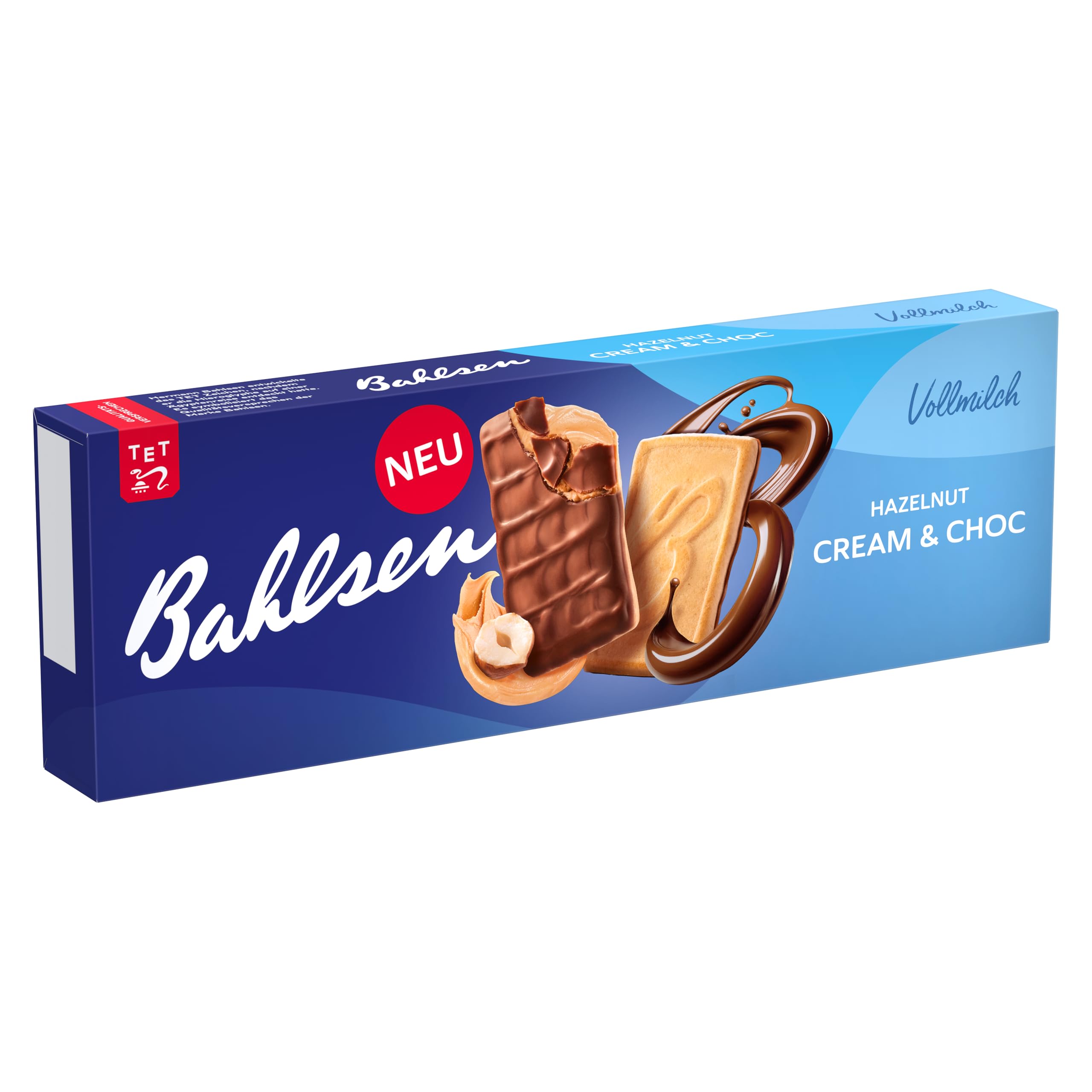 Bahlsen Hazelnut Cream & Choc, 100g, knuspriger Keks mit Haselnusscremefüllung und Vollmilchschokolade (1 x 100 g)