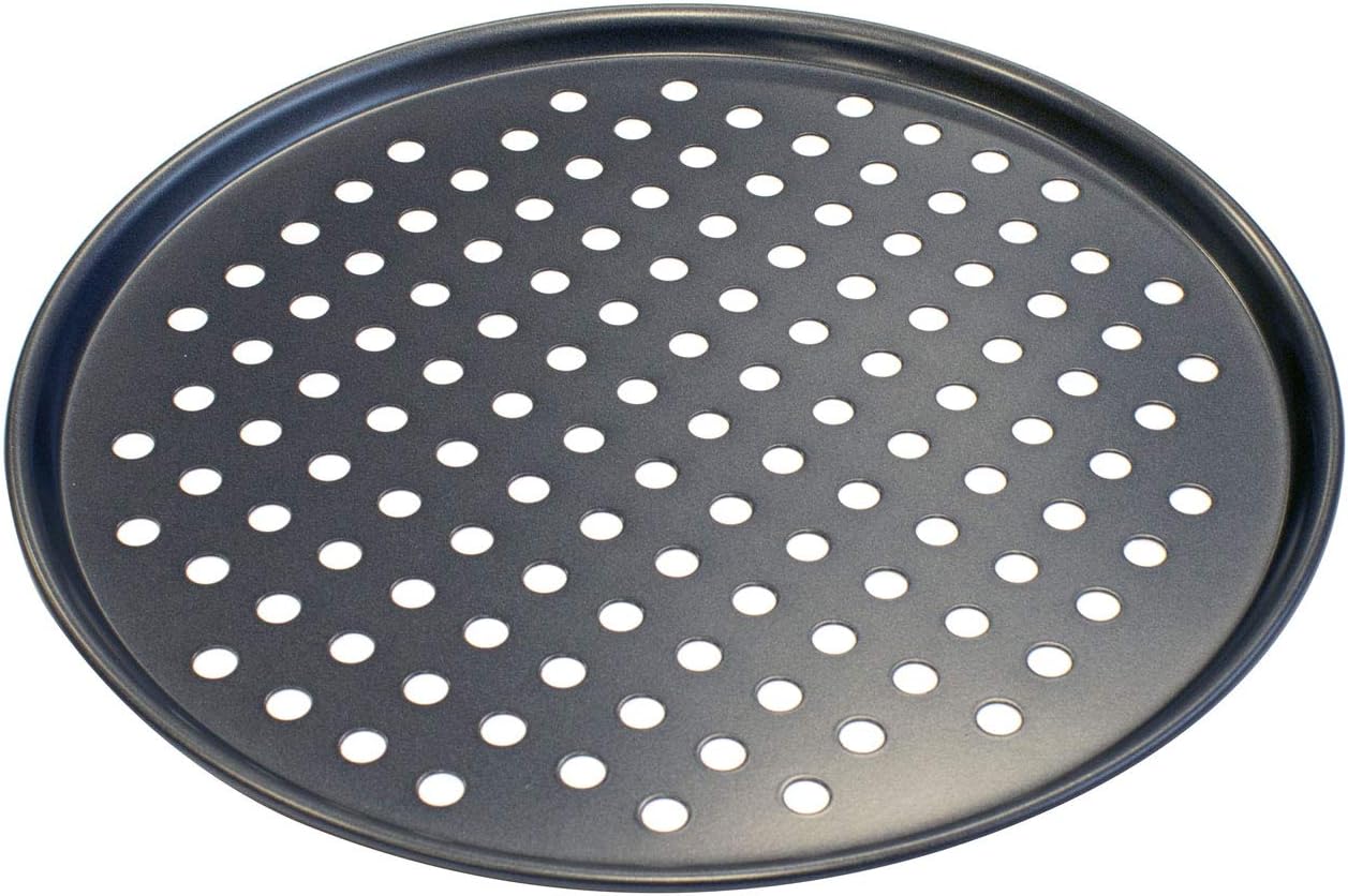 12" Pizza Pan Perforated Carbon Steel Pizza Plate Dishes by Chabrias
