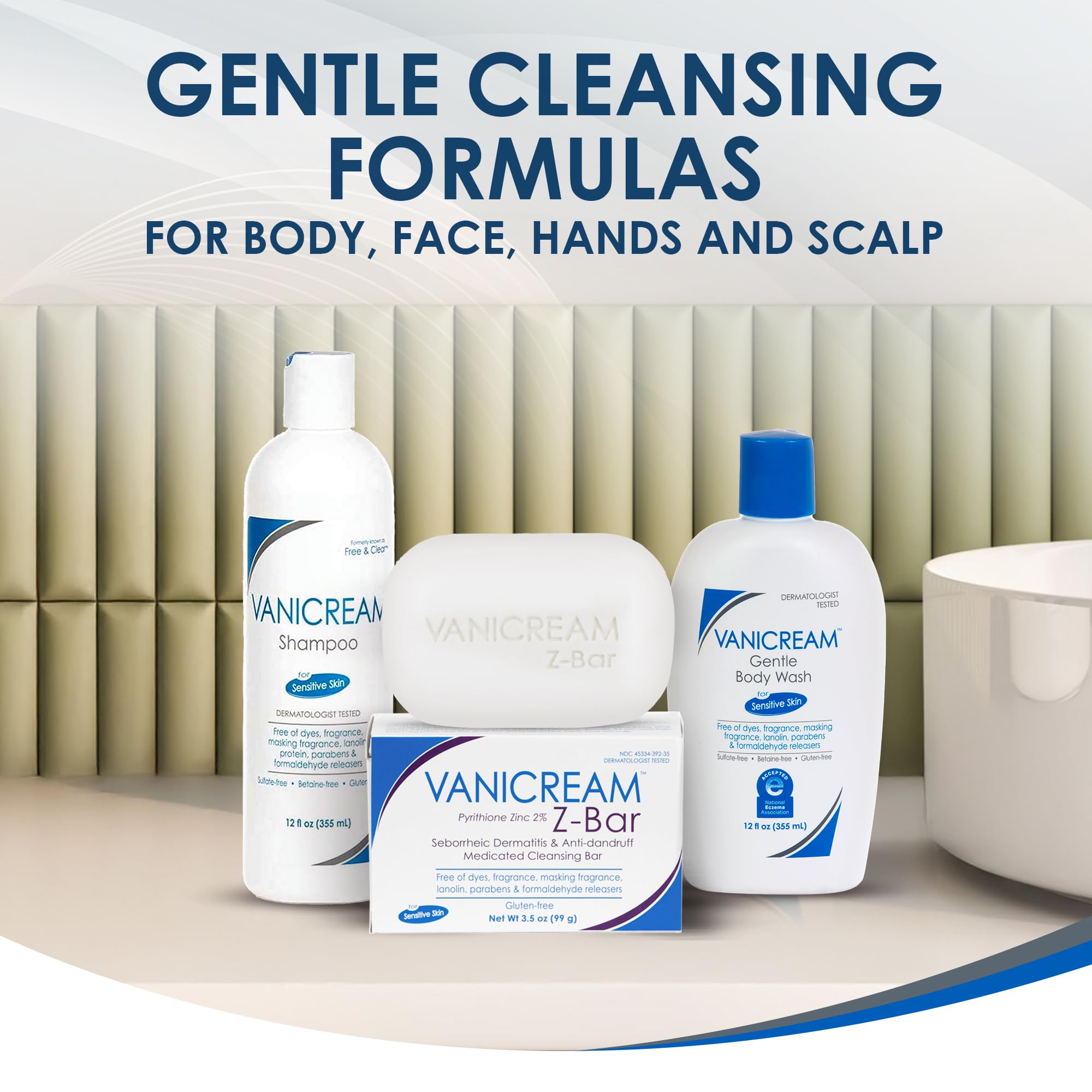 Vanicream Gentle Body Wash, 12 Fl Oz, Formulated without Common Irritants for Sensitive Skin, Gentle Cleanse and Moisture, Removes Dirt & Oils, Non-Drying, pH-Balanced Shower Gel